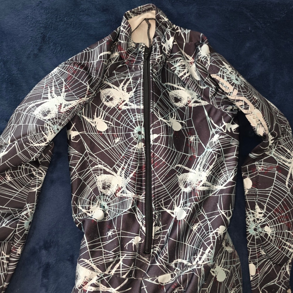 Spyder Mens Padded Ski Race Suit Spider Web US Canadian Ski Team Sponsor Small